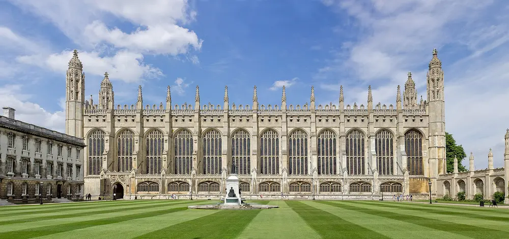 King's College Chapel from the Front Court lawn, University of Cambridge