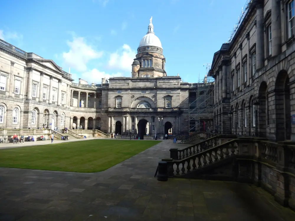 Old College quadrangle with its landmark dome, University of Edinburgh