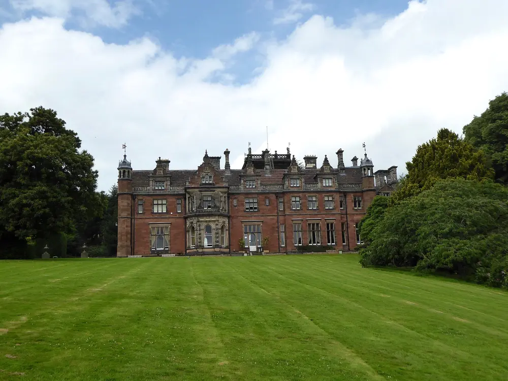 Keele Hall, the historic Victorian mansion at the heart of Keele University's campus, Staffordshire
